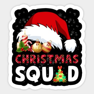 Christmas Squad Funny Xmas Tree Family Matching Pajamas Sticker